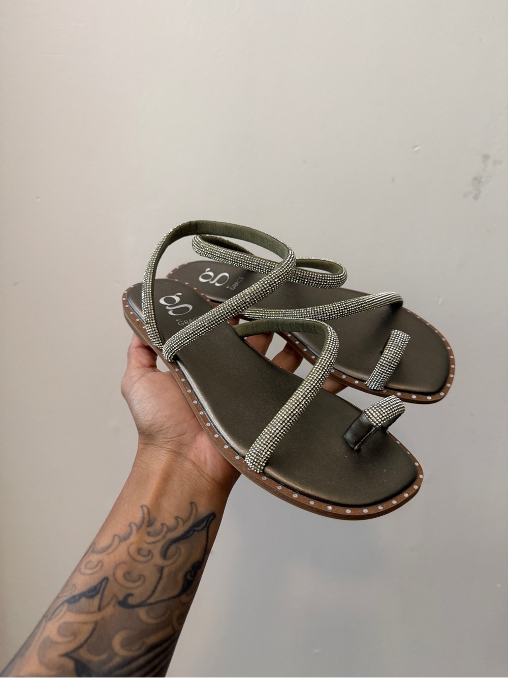 Grace MAJORCA rhinestone-embellished strappy sandal